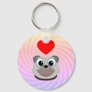 Love Pug Sleutelhanger