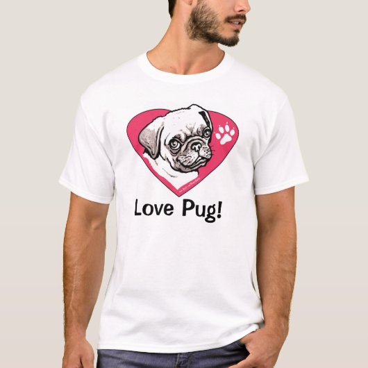 Love Pug T-shirt (Voorkant)