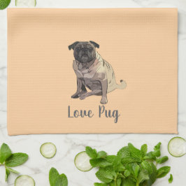 Love Pug Theedoek