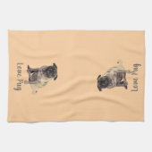 Love Pug Theedoek (Horizontaal)