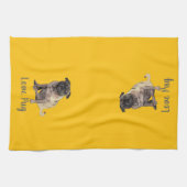 Love Pug Theedoek (Horizontaal)