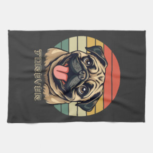 Love Pug Voor Altijd � Mooie Pug Liefhebber Design Theedoek