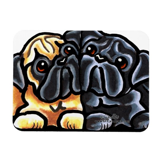 Love Pugs Magneet (Horizontaal)