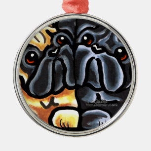 Love Pugs Metalen Ornament