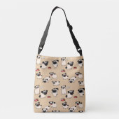 Love Pugs - persoonlijk cadeau voor Pug-liefhebber Crossbody Tas (Achterkant)