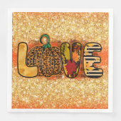 Love Pumpkin Autumn Customize Color Servet (Voorkant)