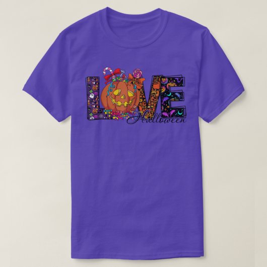 Love Pumpkins Spooky Halloween T-shirt (Design voorkant)