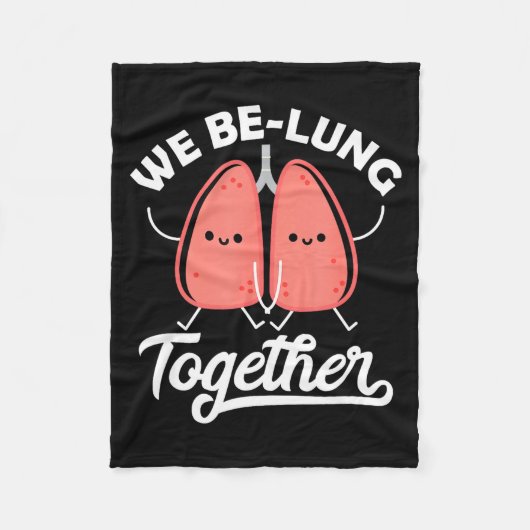 Love Pun Resratory Therast We Belung Together Vale Fleece Deken (Voorkant)
