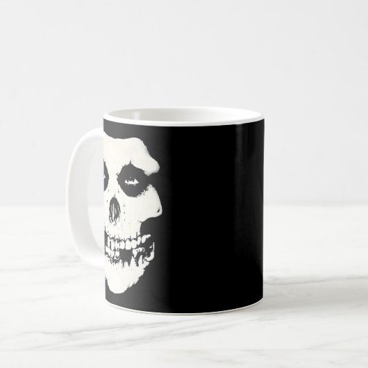 Love Punk Skull Band Funny Music Design Koffiemok (Voorkant links)