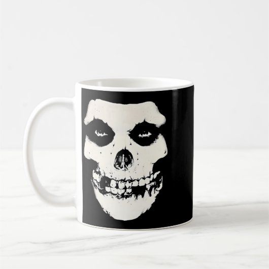 Love Punk Skull Band Funny Music Design Koffiemok (Links)