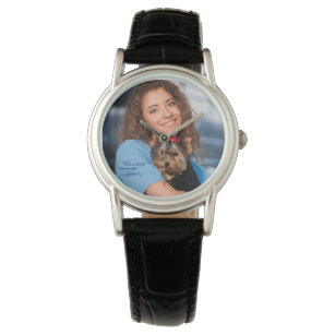 Love Puppy Dog Pet Animal Photo Personalize Horloge