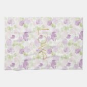 Love Purple Lavender Rose Petals Floral Theedoek (Horizontaal)