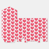 Love puzzle solved, red puzzle hearts watercolor bedankdoosjes (Ongevouwen)