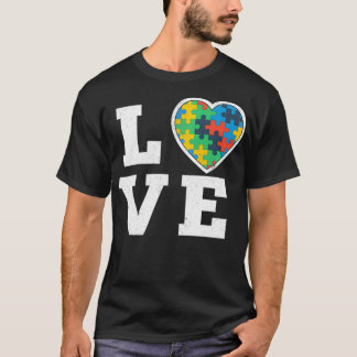 Love Puzzles Autisme Awareness Autistic Support Gi T-shirt