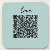 Love QR-code Bier Onderzetter (Voorkant)