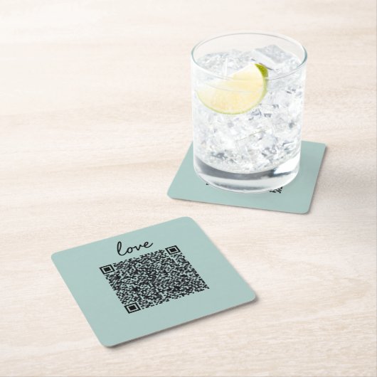 Love QR-code Kartonnen Onderzetters (Insitu)