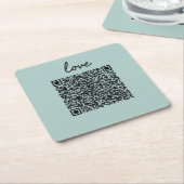 Love QR-code Kartonnen Onderzetters (Schuin)