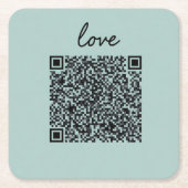 Love QR-code Kartonnen Onderzetters (Voorkant)