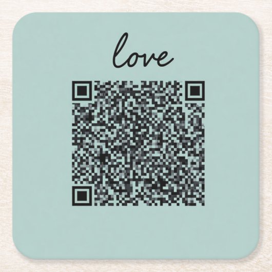 Love QR-code Kartonnen Onderzetters (Voorkant)