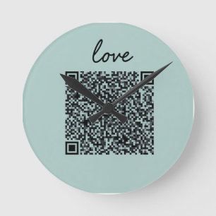 Love QR-code Ronde Klok