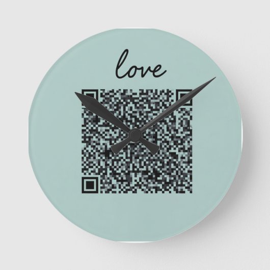 Love QR-code Ronde Klok (Voorkant)
