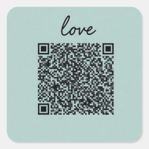 Love QR-code Vierkante Sticker