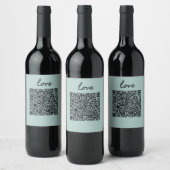 Love QR-code Wijn Etiket (Flessen)