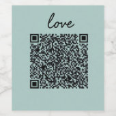 Love QR-code Wijn Etiket (Enkel label)