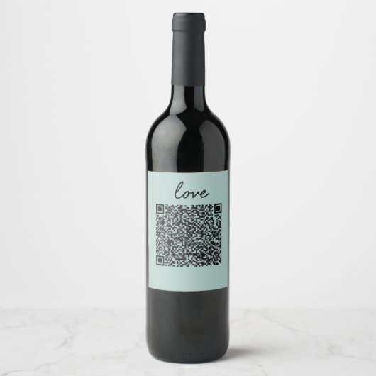 Love QR-code Wijn Etiket (Voorkant)