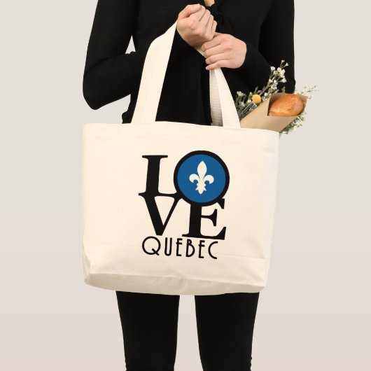 LOVE Quebec Grote Tote Bag (Voorkant (product))