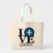 LOVE Quebec Grote Tote Bag (Voorkant)