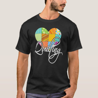 Love Quilting Heart Quilting T-shirt