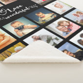 Love Quote Black 18 Photo Collage Sherpa Deken (3/4)