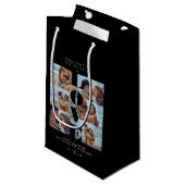 Love Quote Black Collage Welcome Wedding 6 Photos Klein Cadeauzakje (Voorkant Gekanteld)