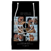Love Quote Black Collage Welcome Wedding 6 Photos Klein Cadeauzakje (Voorkant)