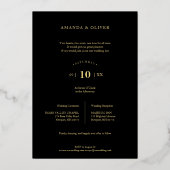 Love Quote Black Trendy Collage Wedding 6 Photos Folie Uitnodiging (Achterkant)