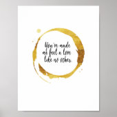 Love Quote Coffee Stain Wall Art Poster (Voorkant)