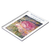 Love Quote Floral Waterverf Art Spiral Notebook Notitieboek (Linkerzijde)