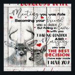 Love Quote for Wife Birthday, Wife Couple Wedding Poster<br><div class="desc">Love Quote for Wife Birthday,  Wife Couple Wedding Gift</div>
