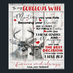 Love Quote for Wife Birthday, Wife Couple Wedding Poster<br><div class="desc">Love Quote for Wife Birthday,  Wife Couple Wedding Gift</div>