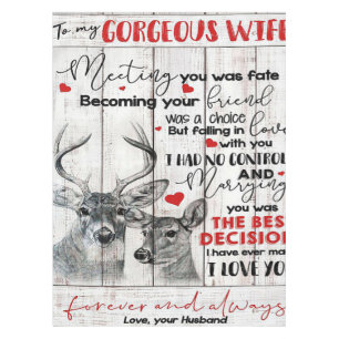 Love Quote for Wife Birthday, Wife Couple Wedding Tafelkleed