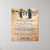 Love Quote for Wife, Wife Birthday, Weddenschap Co Canvas Afdruk (Voorkant)