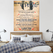 Love Quote for Wife, Wife Birthday, Weddenschap Co Canvas Afdruk (Insitu (Slaapkamer))