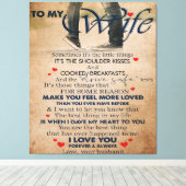 Love Quote for Wife, Wife Birthday, Weddenschap Co Canvas Afdruk (Insitu (Houten vloer))