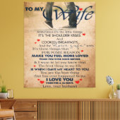 Love Quote for Wife, Wife Birthday, Weddenschap Co Canvas Afdruk (Insitu (Woonkamer))