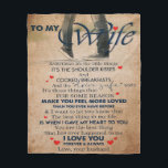 Love Quote for Wife, Wife Birthday, Weddenschap Co Fleece Deken<br><div class="desc">Love Quote for Wife,  Wife Birthday,  Weddenschap Couple Gift</div>