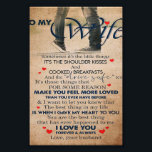 Love Quote for Wife, Wife Birthday, Weddenschap Co Foto Afdruk<br><div class="desc">Love Quote for Wife,  Wife Birthday,  Weddenschap Couple Gift</div>