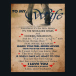 Love Quote for Wife, Wife Birthday, Weddenschap Co Poster<br><div class="desc">Love Quote for Wife,  Wife Birthday,  Weddenschap Couple Gift</div>