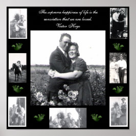 Love Quote Foto gemaakt met foto's Black Green Poster