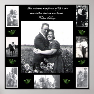 Love Quote Foto gemaakt met foto's Black Green Poster